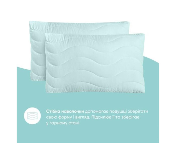 Набір OASIS євро: ковдра 200*220 щ.250 + 2нав-ки стеб 50*70 + прост 220*240 (м'ята )