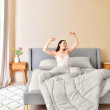 Набор OASIS евро: одеяло 200*220 см 250 г/м² + 2 наволочки стеганые 50*70 см + простынь 220*240 см (серый перламутровый)