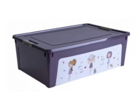 Контейнер "Smart Box" с декором 11,7л (фиол., Девочки)