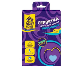 Серветка д/скла та дз з мікроф Shine Ефект 1 шт Family Home