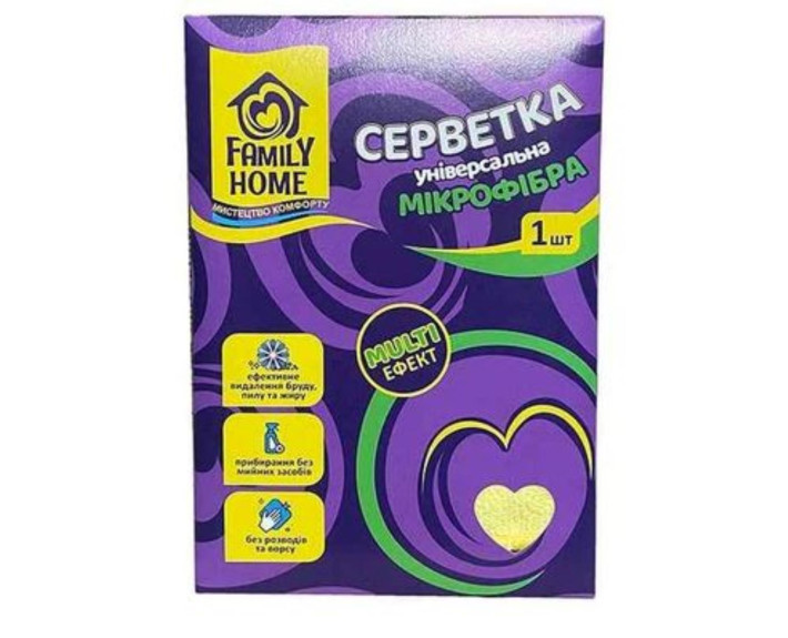 Серветка унів з мікроф Multi Ефект 1 шт Family Home