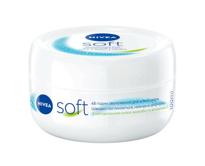 Крем зволожуючий  для обличчя, рук і тіла 100 мл Nivea creme soft інтенсив