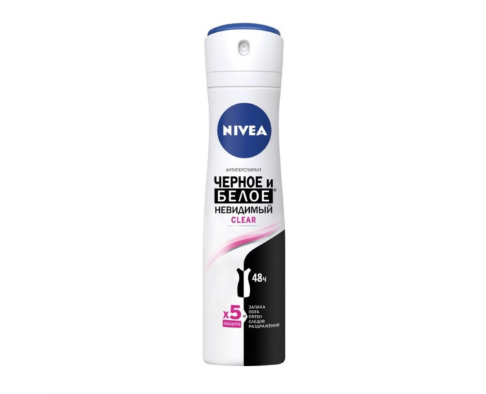Дезодорант невидимий захист  clear д/чорн біл сп 150мл Nivea deo