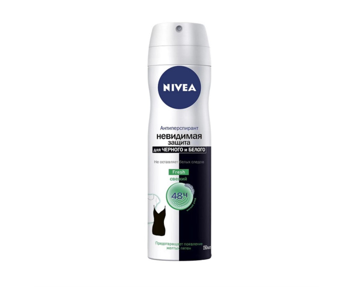 Дезодорант невидимий  захист  fresh д/чорн біл сп 150мл Nivea deo