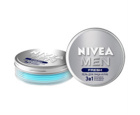 Гель 3в1 fresh для обличчя та рук 75 мл Nivea for men
