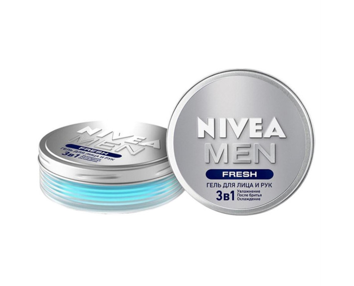 Гель 3в1 fresh для обличчя та рук 75 мл Nivea for men