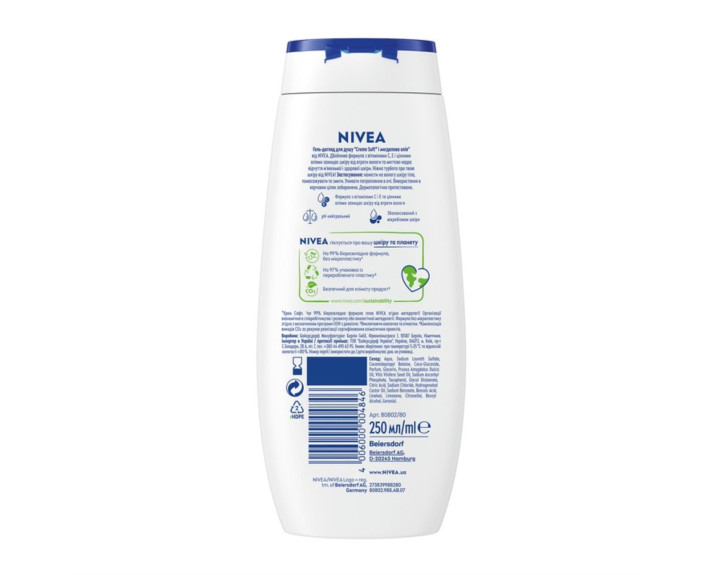 Гель-догляд д/душу Сreme Soft 250 мл Nivea shower