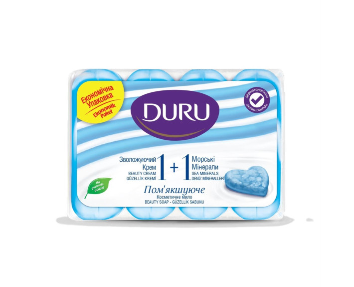 Туал мило екопак морськ мінерал та крем 4*80 г 1+1 Duru