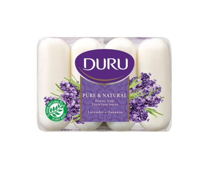 Туалетное мыло экопак лаванда 4*85 г Duru pure&natural