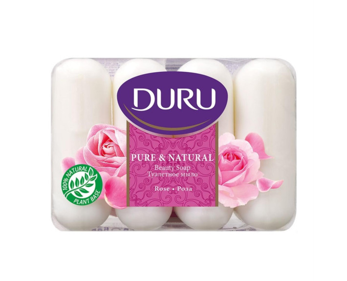 Туалетное мыло экопак роза 4*85 г Duru pure&natural