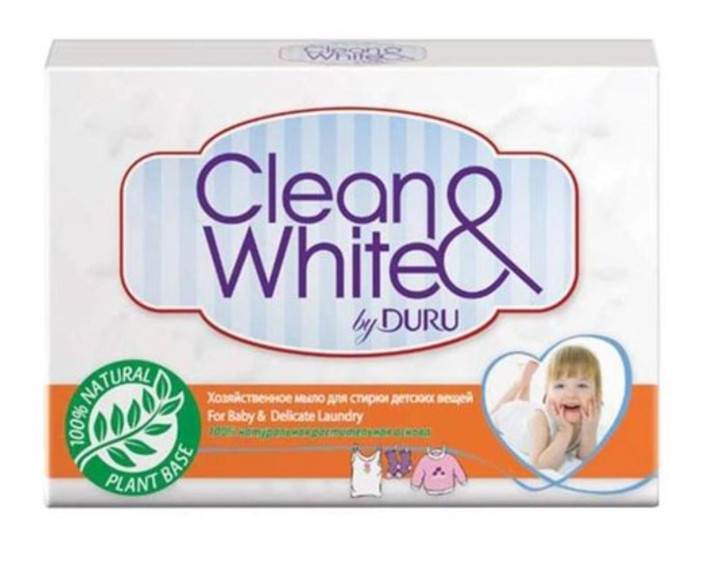 Хозяйственное мыло для детских вещей 4*120 г Duru clean&white