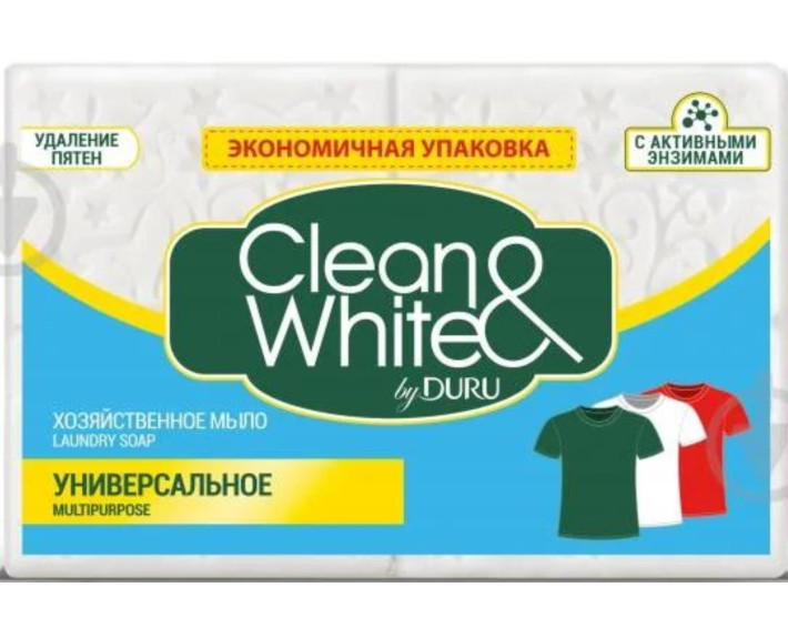 Господарське мило відбілююче 4*120 г Duru clean&white