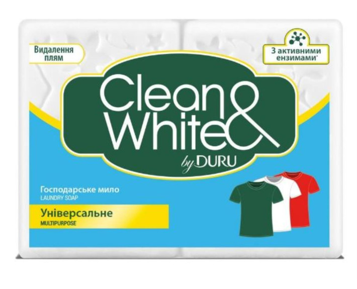 Господарське мило універсальне 2*120 г Duru clean&white
