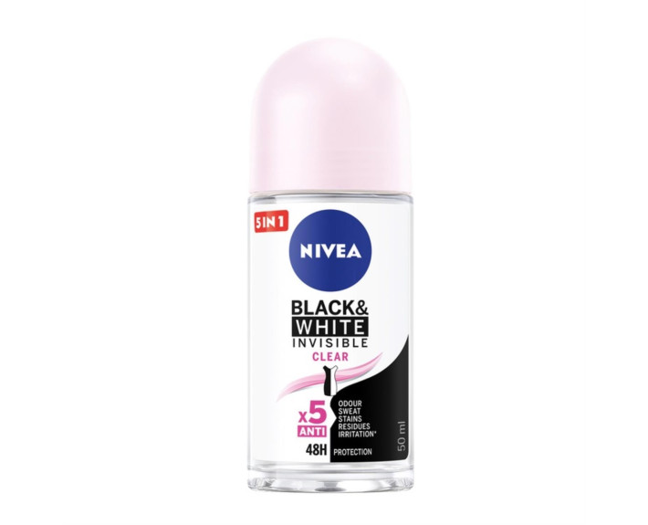 Антиперспирант чёрное и белое невидимый прозрачный 50 мл Nivea deo