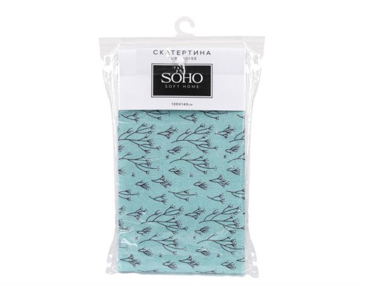 Скатертина SOHO 120*140 см Turquoise, Китай