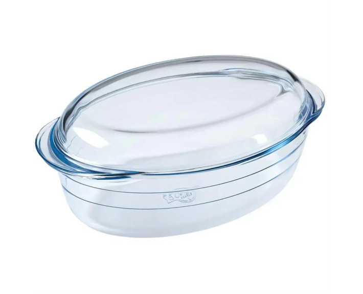 Кастрюля с/к O. CUSINE PYREX овальна з кришкою 3,0л, Франция