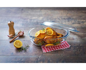 Каструля с/к O. CUSINE PYREX овальна з кришкою 3,0л, Франція