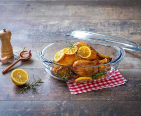 Каструля с/к O. CUSINE PYREX овальна з кришкою 3,0л, Франція
