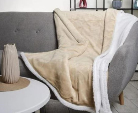 Одеяло флисовое 150*200 см Plush hugs Beige, SOHO Китай