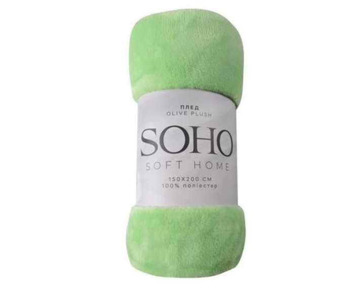 Плед 200*220 см Olive plush, SOHO  Китай