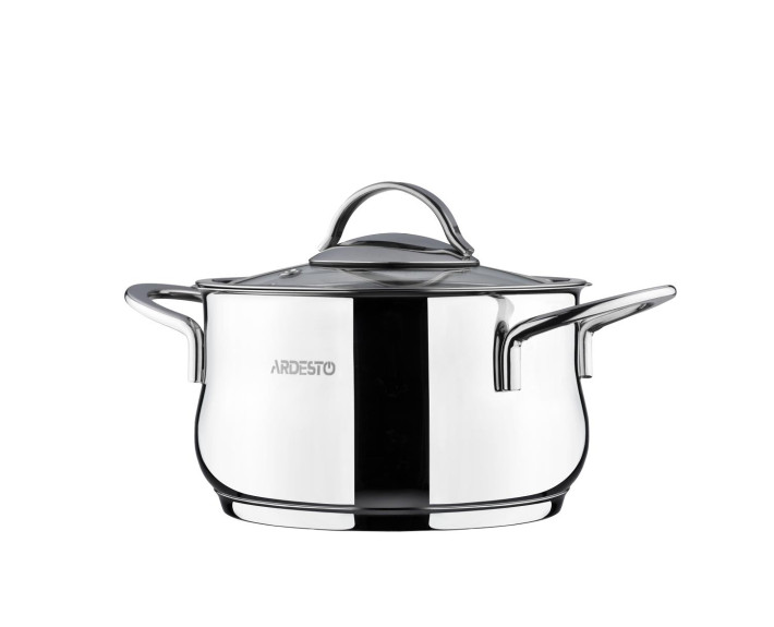 Каструля зі скляною кришкою Ardesto Black Mars, 1,8л, нержавіюча сталь