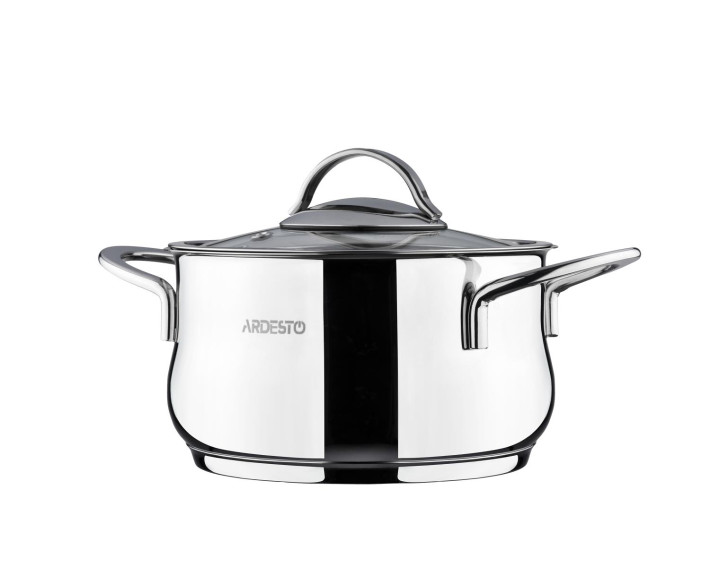 Каструля зі скляною кришкою Ardesto Black Mars, 2,3л, нержавіюча сталь
