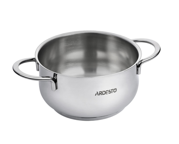 Кастрюля с стеклянной крышкой Ardesto Black Mars, 3,0л, нержавеющая сталь