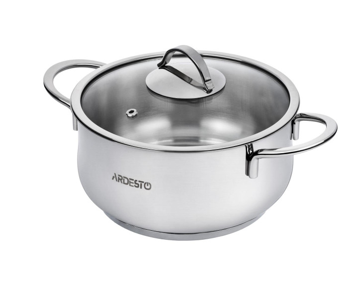 Каструля зі скляною кришкою Ardesto Black Mars, 4,3л, нержавіюча сталь