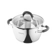 Каструля зі скляною кришкою та зливом Ardesto Gemini Livorno, 2,3л, нержавіюча сталь, силікон