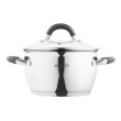 Каструля зі скляною кришкою та зливом Ardesto Gemini Livorno, 2,3л, нержавіюча сталь, силікон