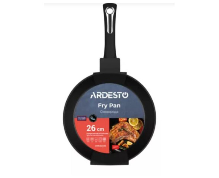 Сковорода Ardesto Gemini Trento, 26см, алюминий, черный