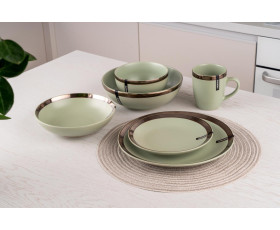 Салатник Ardesto Liguria Green bay, 22 см, кераміка, зелений