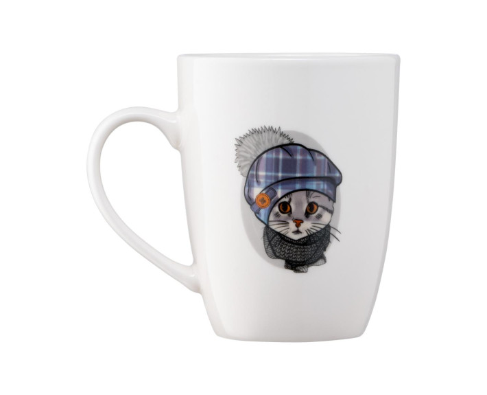 Чашка Ardesto Cute cat, 320 мл, порцеляна, білий