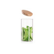 Банка для зберігання Ardesto Midori 760 мл, скло, бамбук, кругла, прозорий