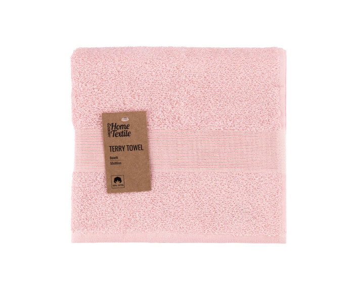 Рушник махровый Ardesto Benefit, 50х90см, 100% хлопок, розовый