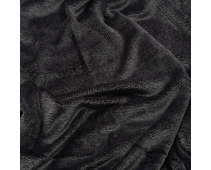 Плед Ardesto Flannel, 200х220см, 100% поліестер, сірий темний