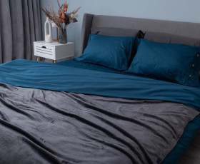 Плед Ardesto Flannel, 200х220см, 100% поліестер, сірий темний
