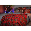 Плед Ardesto Fleece, 160х200см, 100% полиэстер, клеточка красный