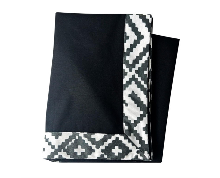 Скатертина кухонна Код Незламної Нації, 110х140 см, біло-чорний, ТМ Sound Sleep, Україна