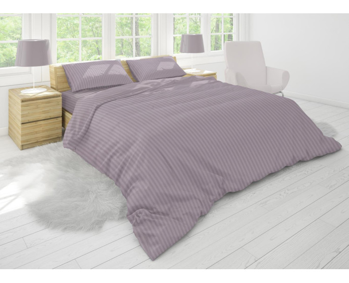 Комплект постельного белья Stripy Seafog, бязь, полуторный, ТМ Sound Sleep, Украина