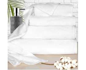 Рушник махровий ЯР-500 гладкофарбований 70х140 білий, Україна