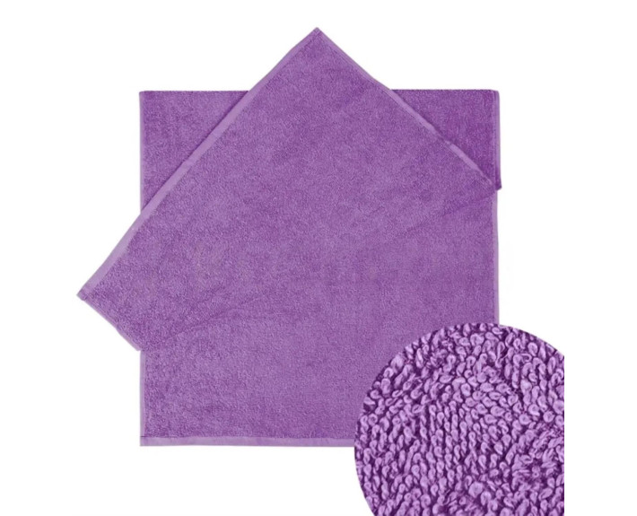 Рушник махровий ЯР-400 гладкофарбований 40х70 см т.бузковий, Україна