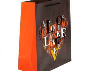 Подарунковий паперовий пакет Love, 32*26*12 см