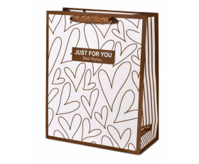 Подарунковий паперовий пакет Just for you, 26*32 см