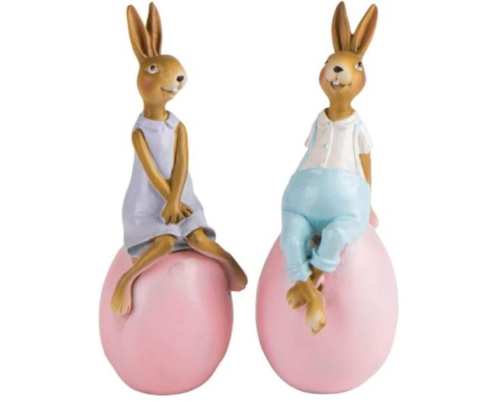 Набір статеуток Lovely rabbits, полістоун