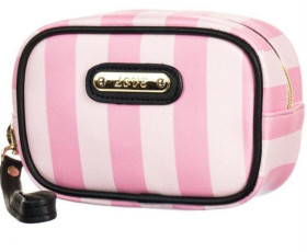 Косметичка Смужки, 16*11*7, рожевий
