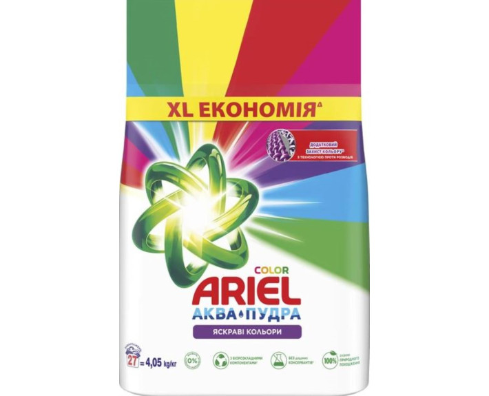 Порошок Аква-Пудра колор, 4,05 кг ARIEL Автомат