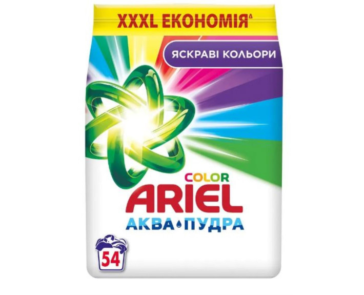 Порошок Аква-Пудра колор, 8,1 кг,ARIEL Автомат