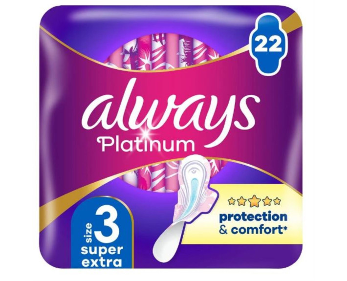 Прокладки гігієнічні ароматизовані 22 шт., ALWAYS Ultra Platinum Day&Night Quatro