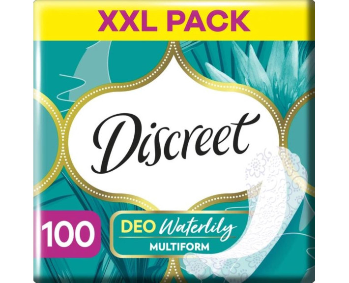 Прокладки гігієнічні щоденні 100 шт., DISCREET Duo Water Lili Multiform Quatro